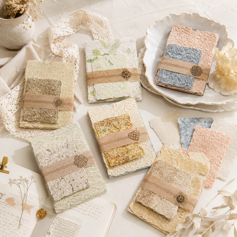 CouldNook Letterpress Relief Material Paper - Aesthetic Retro Stationery