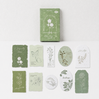 CouldNook Letterpress Relief Stickers - Aesthetic Botanical Decor