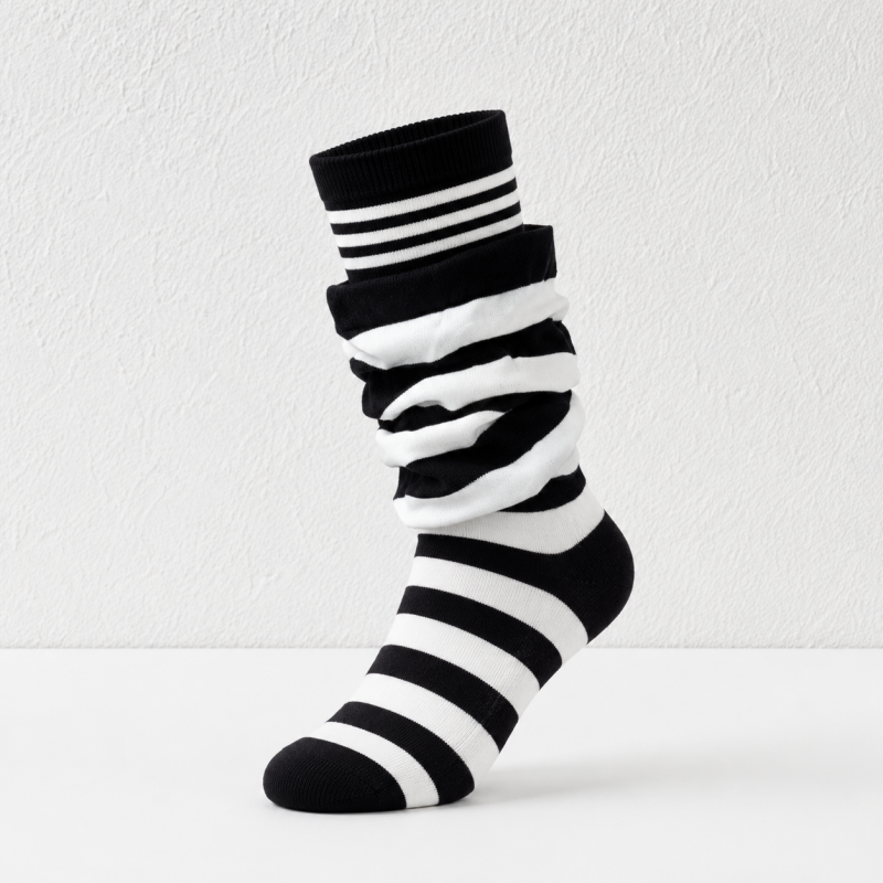 CouldNook Wide Stripe Crew Socks - Casual Wardrobe Accent