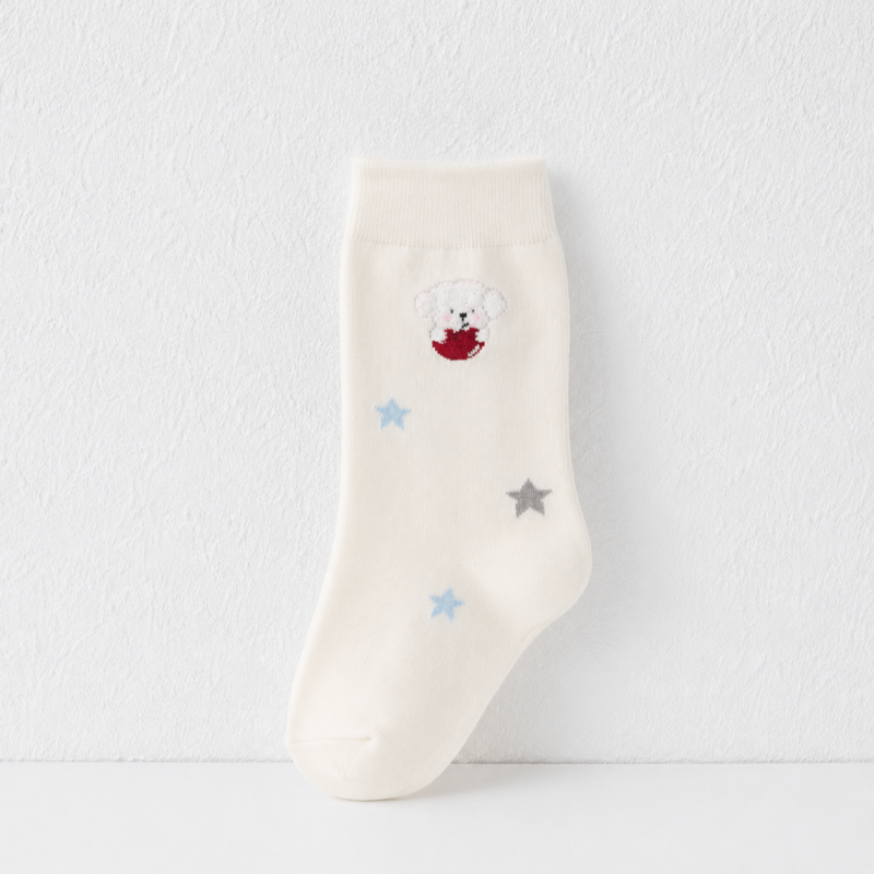 CouldNook Cozy Embroidered Motif Crew Socks - Everyday Drawer Accent
