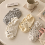 CouldNook Cozy Tiny Dot No-Show Socks - Low-Cut Drawer Accent