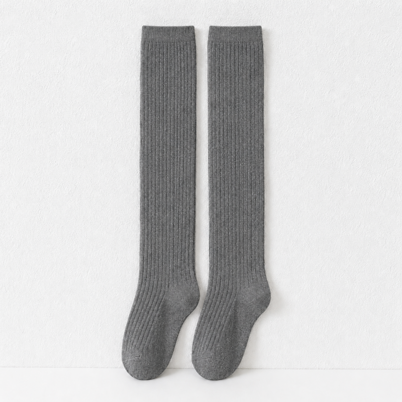 CouldNook Ribbed Over Knee Long Socks - Layered Outfit Accent
