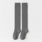 CouldNook Ribbed Over Knee Long Socks - Layered Outfit Accent