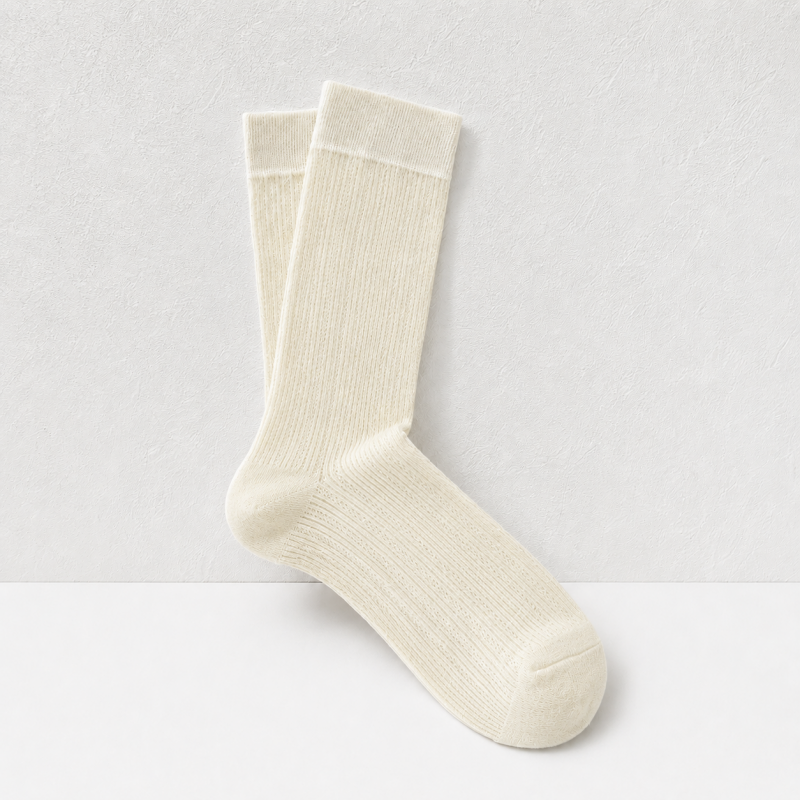 CouldNook Slouch Ribbed Mid-Calf Socks - Relaxed Footwear Accent
