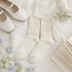 CouldNook Cozy Fine Stripe Crew Socks - Everyday Lounge Accent