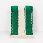 CouldNook Geometric Woven Linen Table Runner - Boho Striped Tassel Decor