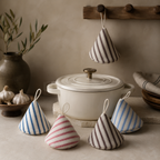 CouldNook Striped Pot Handle Cap - Aesthetic Heat insulated Mitt