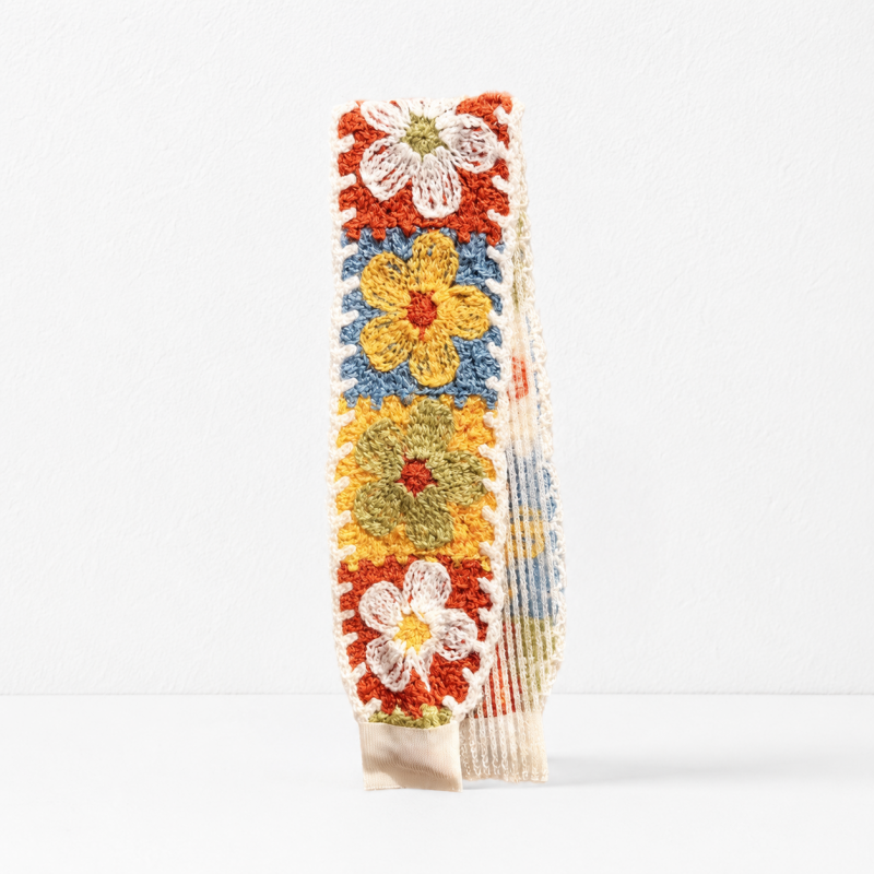 CloudNook Crochet Hair Band-Soft Non-Slip Floral Design