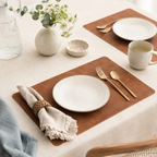 CouldNook Nordic Style Faux Leather Placemat - Waterproof Table Mat