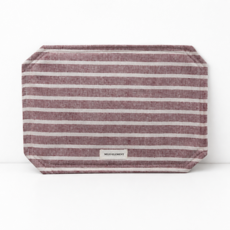 CouldNook Striped Linen Placemat - Aesthetic Fabric Table Mat