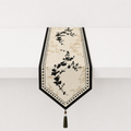 CouldNook Floral Faux Linen Tassel Table Runner - Warm Home Decor