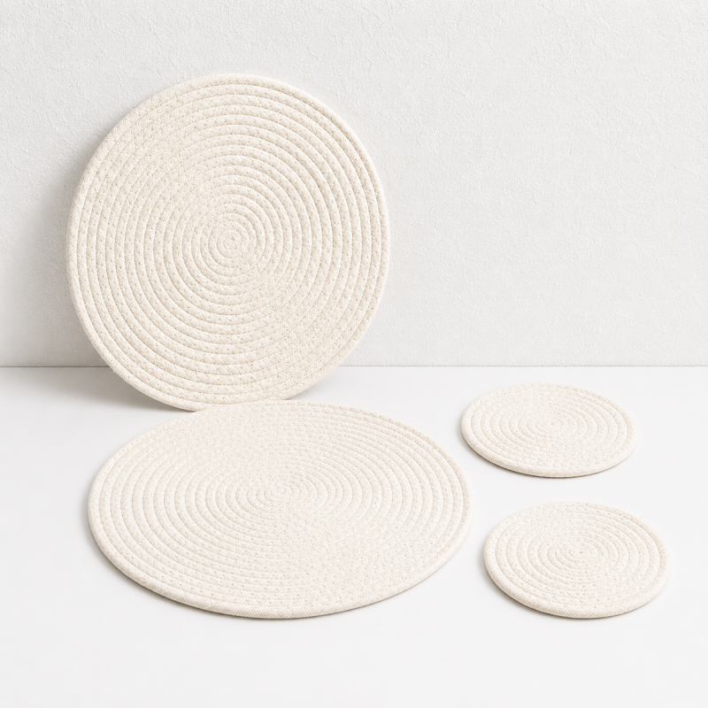 CouldNook Cotton Rope Woven Table Mat- Resistant Dining Pad