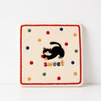 CouldNook Cartoon Cat Fleece Square Seat Chair Cushion- Non-Slip Winter Chair Pad