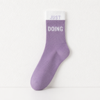 CouldNook No Silicone Dots Pilates Crew Socks - Home Studio Accent