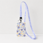 Cute Oil Painting Flower Card Holder with Keychain/Lanyard, Cartoon ID Card Case for Students & Kids