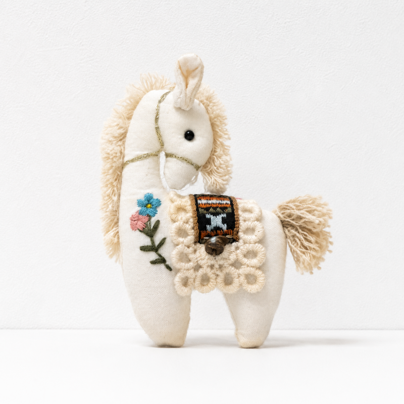 CouldNook Cotton Horse Fabric Pendant - Aesthetic Artisan Bag Charm