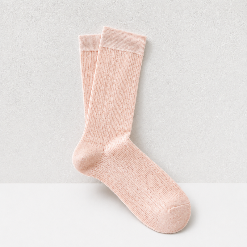 CouldNook Slouch Ribbed Mid-Calf Socks - Relaxed Footwear Accent