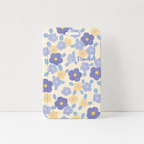 Cute Oil Painting Flower Card Holder with Keychain/Lanyard, Cartoon ID Card Case for Students & Kids