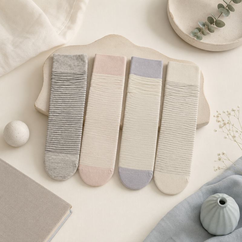 CouldNook Cozy Scrunched Ribbed Crew Socks - Relaxed Layering Accent