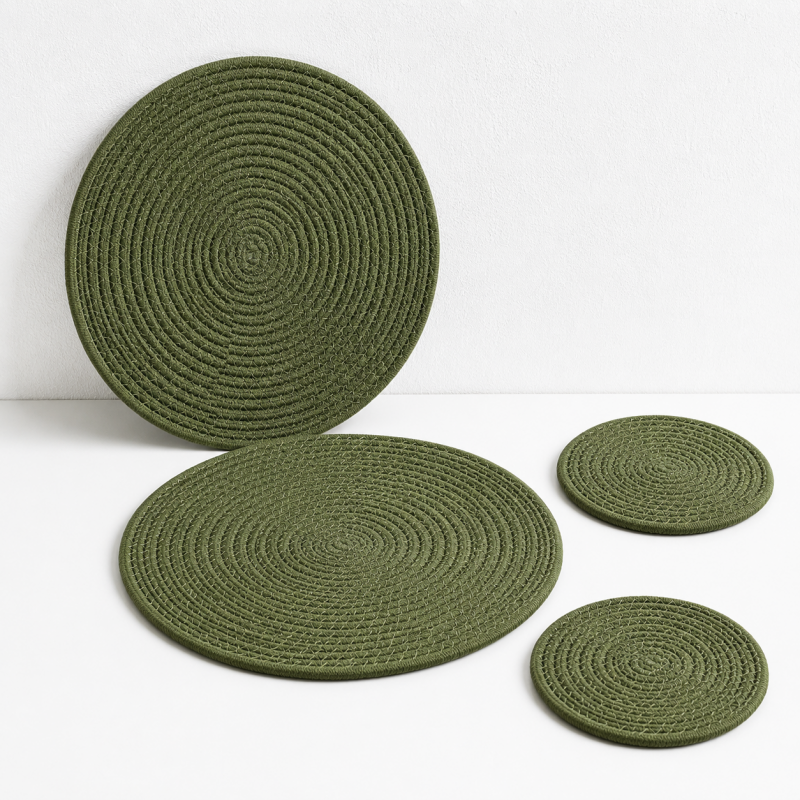 CouldNook Cotton Rope Woven Table Mat- Resistant Dining Pad
