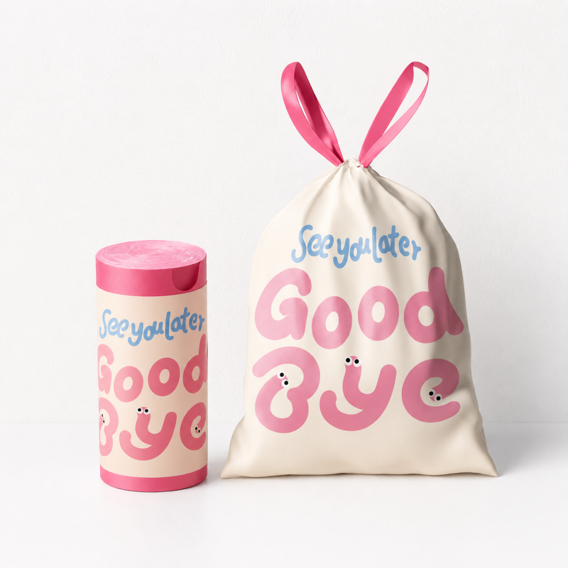 CouldNook Printed Trash Bag Roll - Home Cleaning Refill