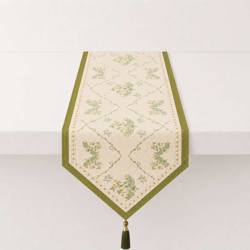 CouldNook Linen Blend Table Runner - Warm Home Decor