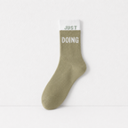 CouldNook No Silicone Dots Pilates Crew Socks - Home Studio Accent