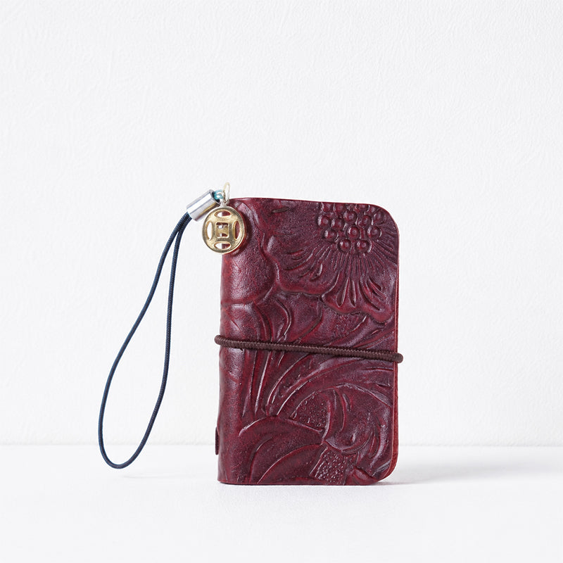 CouldNook Embossed Carved Leather TN Notebook - Pocket Leather Journal