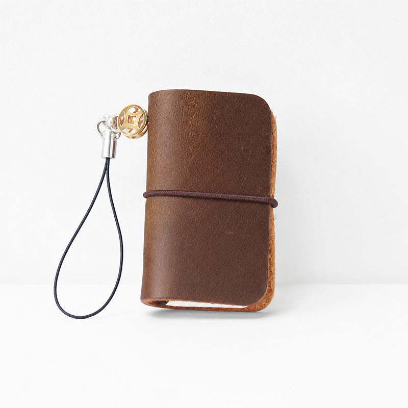 CouldNook Genuine Cowhide Mini Notebook - Pocket Leather Journal
