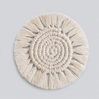 CouldNook Woven Tulip Cotton Coaster - Artistic Heat-Insulating Mat