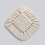 CouldNook Woven Tulip Cotton Coaster - Artistic Heat-Insulating Mat
