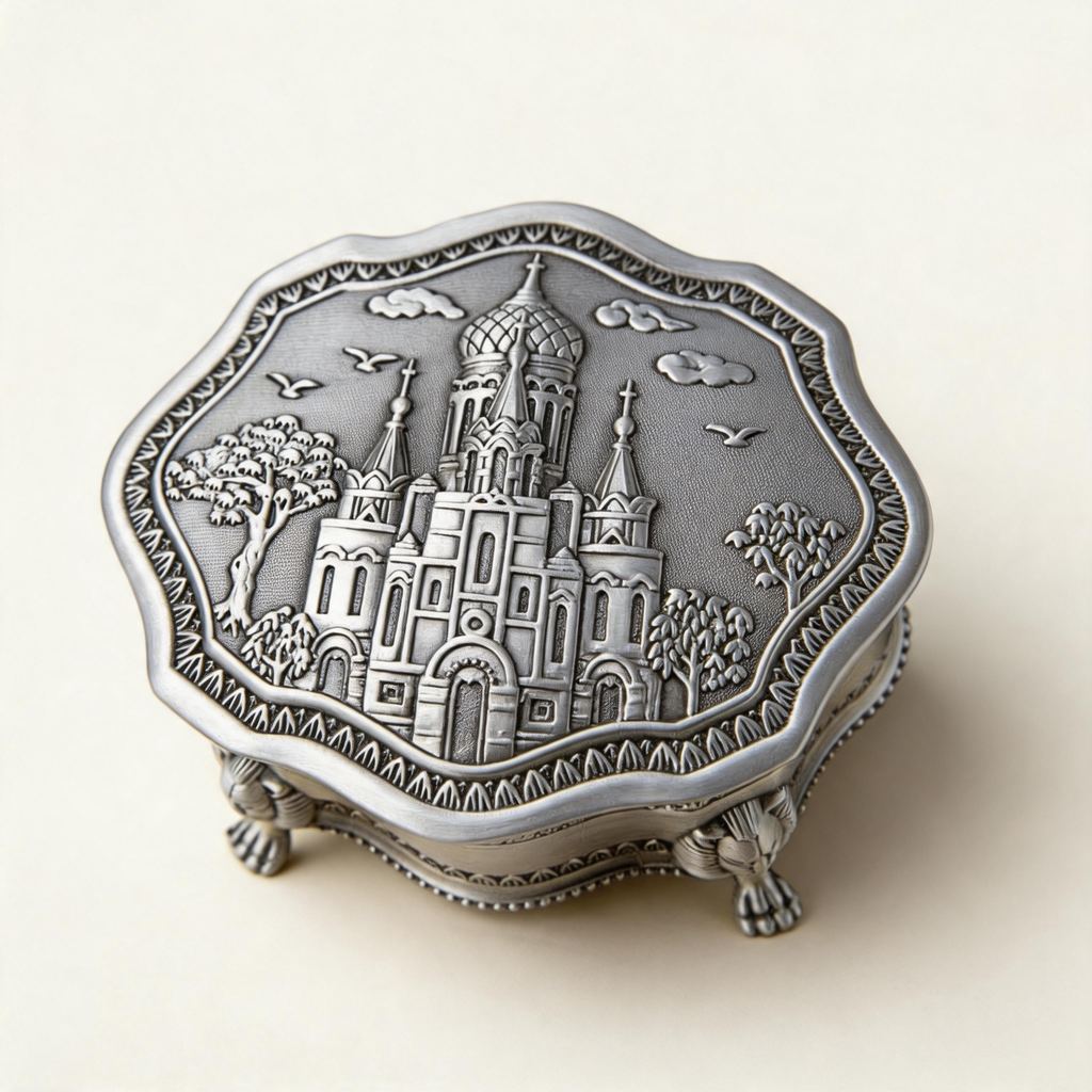 CouldNook Whimsical Patterned Jewelry Box - Aesthetic Irregular Storage Case