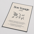 CouldNook Minimalist Cotton Backdrop Cloth - French-Inspired 'BON' Placemat