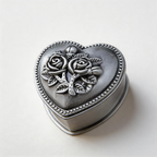 CouldNook Mini Floral Metal Jewelry Box - Aesthetic Engraved Ring Holder
