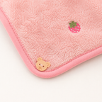 CouldNook Strawberry Embroidered Hair Drying Cap - Soft Double-Layer Microfiber Cap