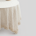 CouldNook French Romantic Rose Tablecloth - Aesthetic Floral Picnic Cloth