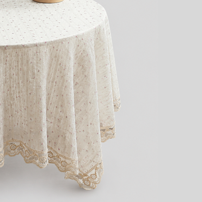 CouldNook French Romantic Rose Tablecloth - Aesthetic Floral Picnic Cloth