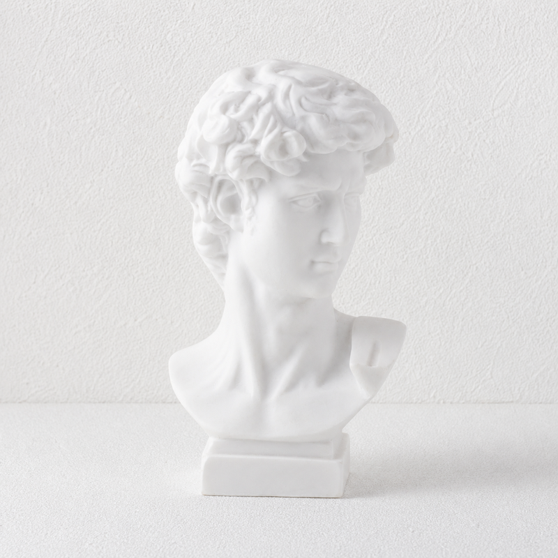 CouldNook Miniature David Bust Statue - Aesthetic Resin Desktop Decor