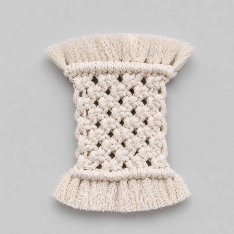 CouldNook Woven Tulip Cotton Coaster - Artistic Heat-Insulating Mat