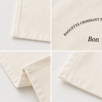CouldNook French Lettering Cotton Placemat - Aesthetic Background Cloth
