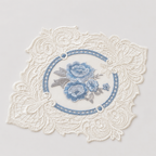 CouldNook 3D Floral Embroidered Mat - Aesthetic Hydrangea Home Decor