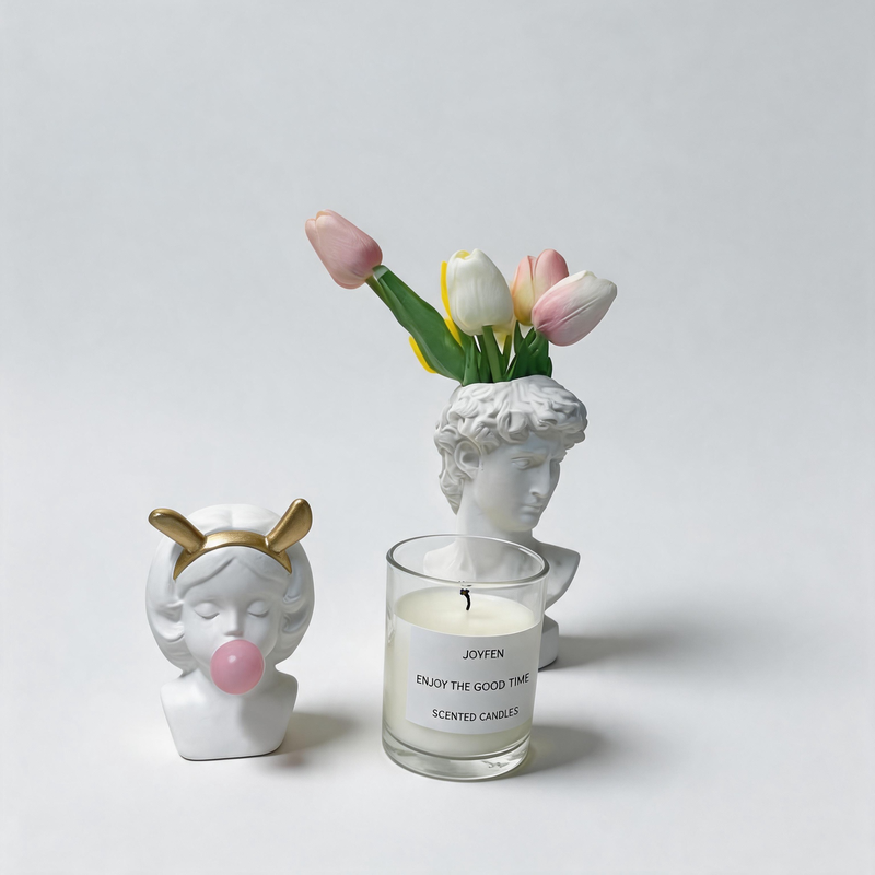 CouldNook Artistic Girl Figurine Pot - Multi-Purpose Desktop Storage