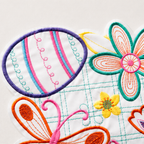 CouldNook Rabbit & Egg Embroidered Mat - Aesthetic Holiday Table Decor