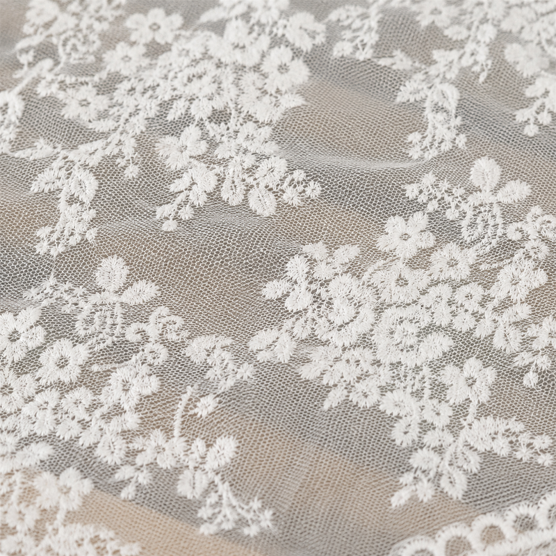 CouldNook Floral Border Lace Tablecloth - Aesthetic Furniture Dust Cover