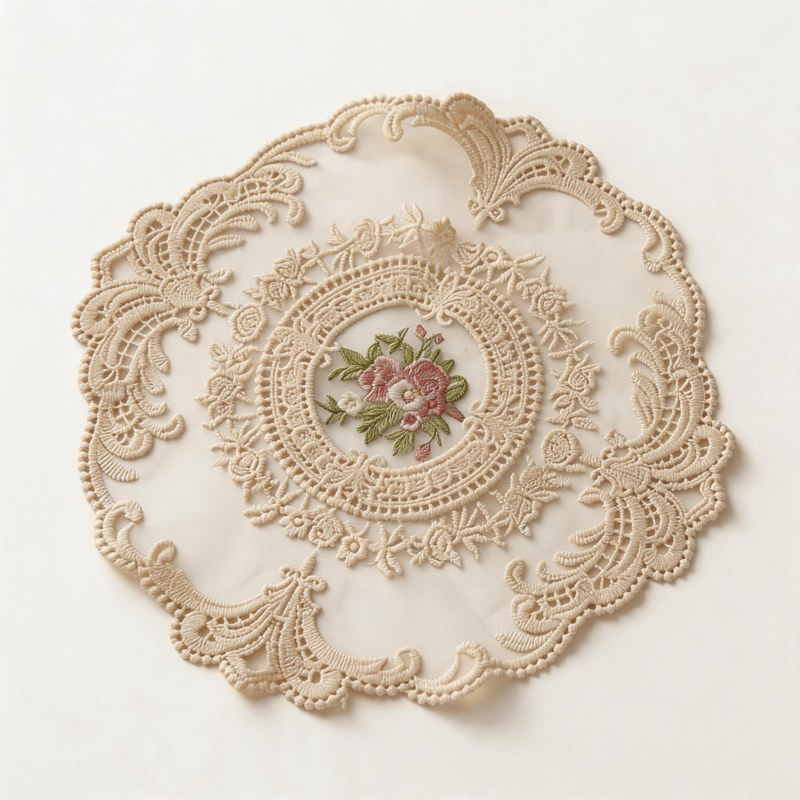 CouldNook Vintage Palace Embroidery Mat - Aesthetic Lace Coaster