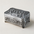 CouldNook Artistic Relief Jewelry Box - Aesthetic Metallic Storage Box