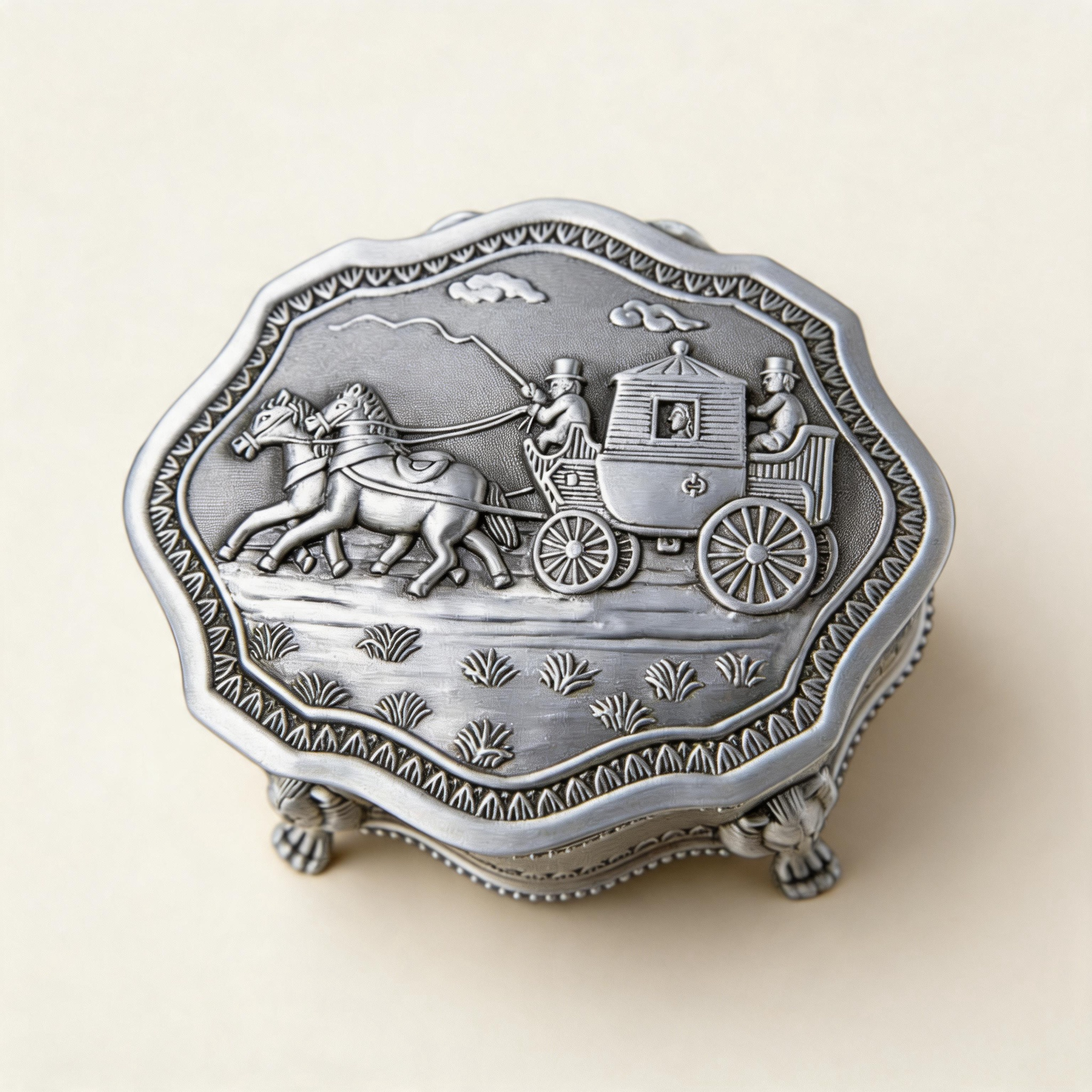 CouldNook Whimsical Patterned Jewelry Box - Aesthetic Irregular Storage Case