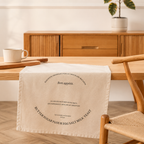 CouldNook French Lettering Cotton Placemat - Aesthetic Background Cloth