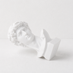 CouldNook Miniature David Bust Statue - Aesthetic Resin Desktop Decor