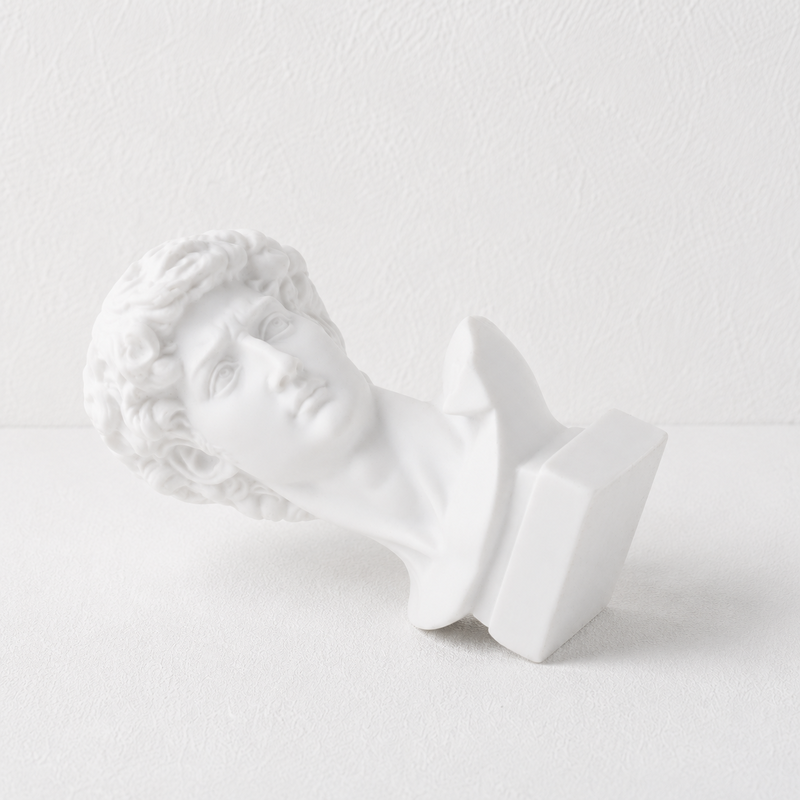 CouldNook Miniature David Bust Statue - Aesthetic Resin Desktop Decor